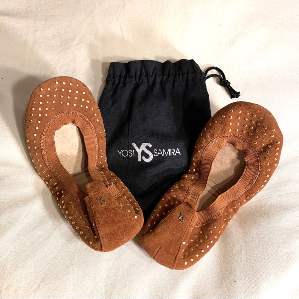 Yosi Samra | Samara Foldable Suede Ballet Flats